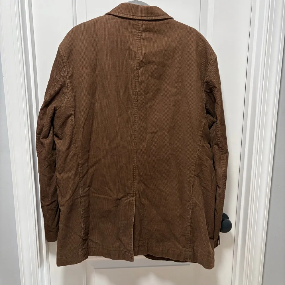 Vintage Y2K J.Crew Corduroy Blazer Men’s size XL Brown 2 Button Closure Academia